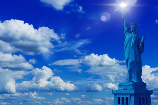 Photo statue of liberty background