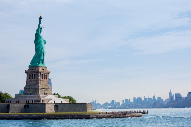 Statue of Liberty New York and Manhattan USA