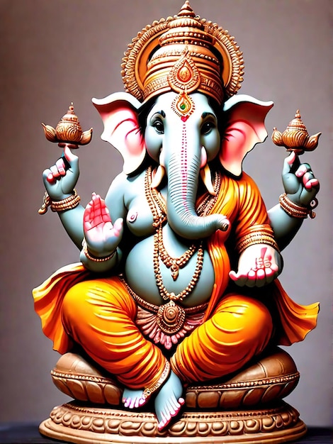 Statue of lord ganesha ganesha festival hindu religion generated by ai