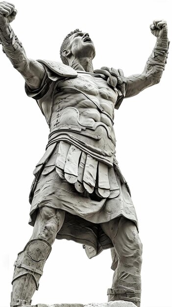 Photo a statue of a man with a sword in his hand