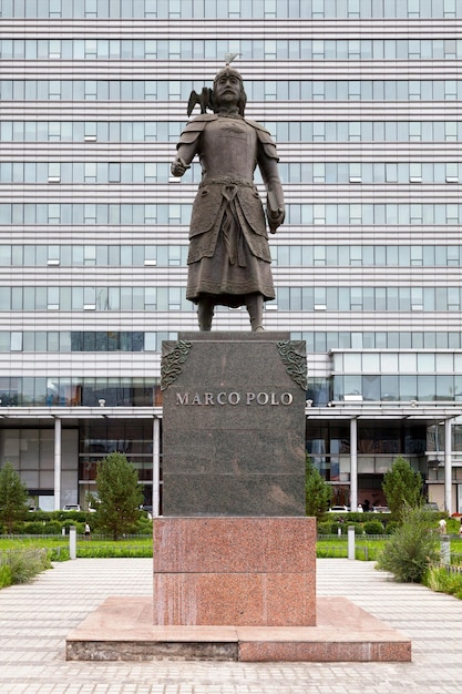 Statue of Marco Polo in Ulan Bator
