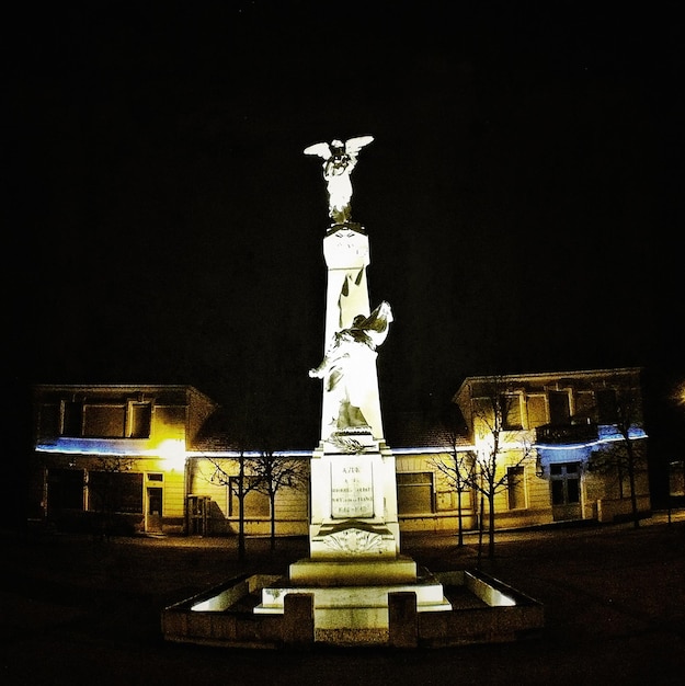 Foto statua di notte