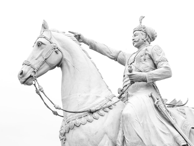 Statue of Rao Jodha in Jodhpur, India.