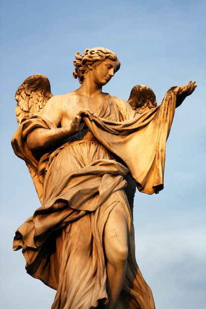 Statue at San't Angelo Bridge in Rome