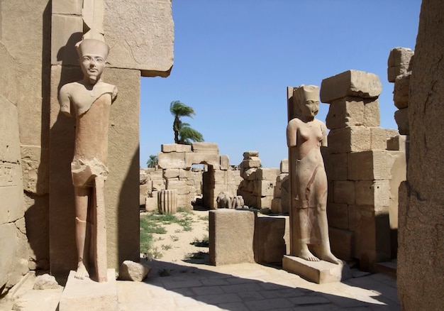statues around Precinct of AmunRe