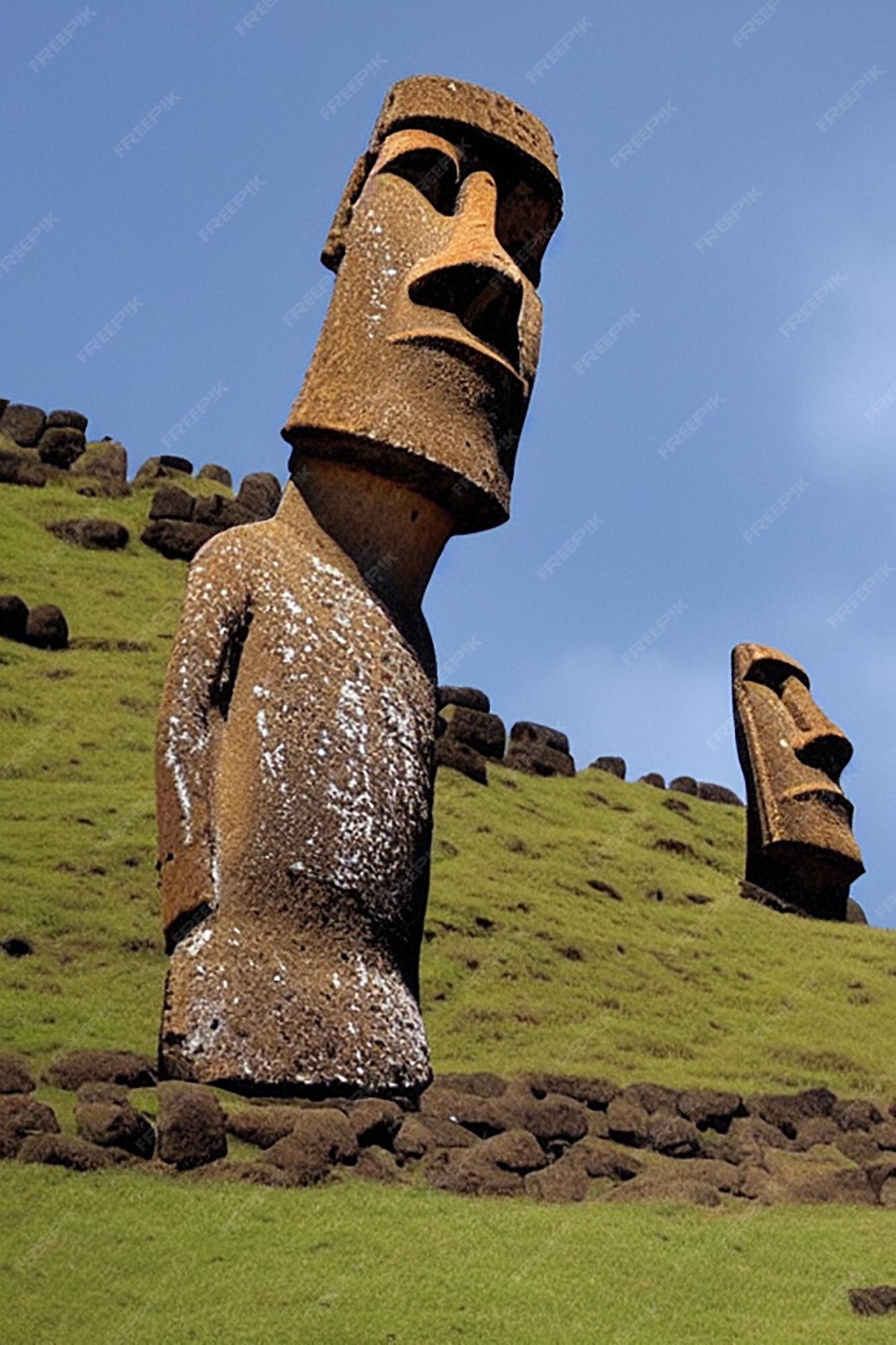 Easter Island Moais icons for free download, Freepik