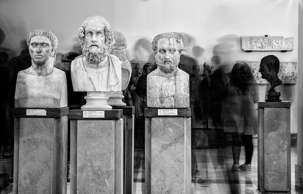 Photo statues in museum