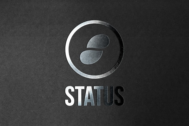 Status coin cryptocurrency and modern banking conceptPhoto realistic appearance silver style