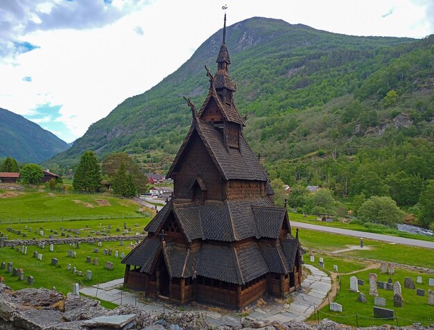 Foto chiesa a palo di borgund borgund stavkirke