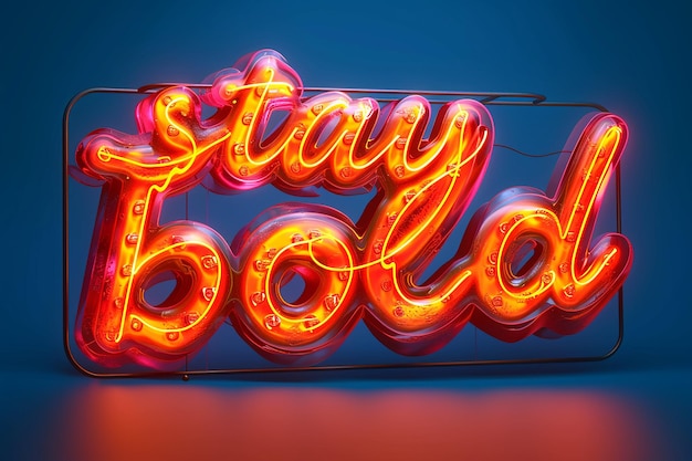 Stay bold strong 3d red typeface font effect