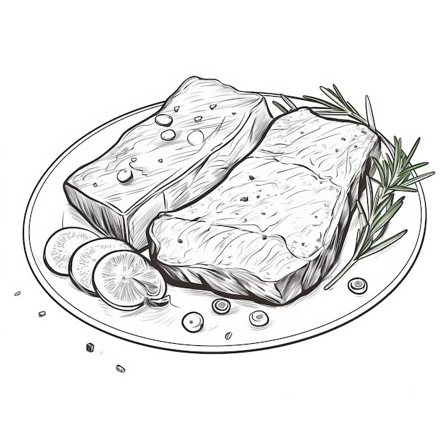 Photo steak coloring page for kids