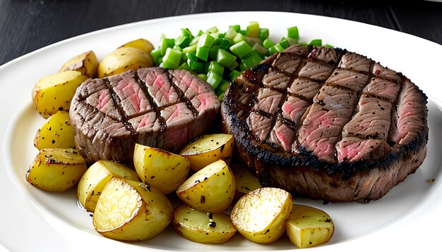 Steak en zelfgemaakte aardappelen