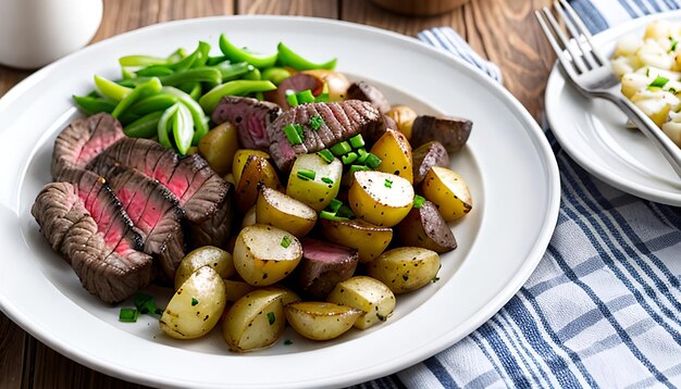 Steak and homemade potatoes