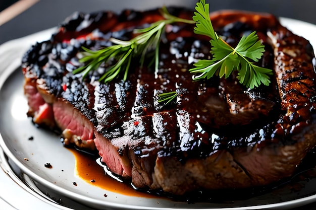 Steak is a type of cooked meat