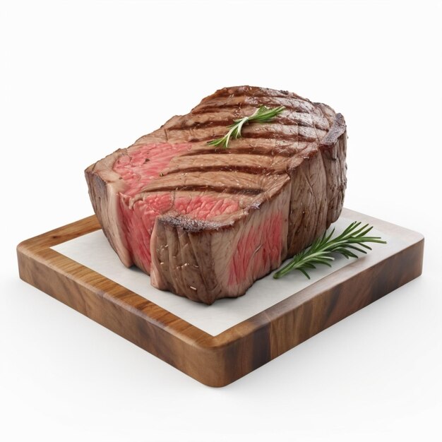 Photo steak psd on a white background