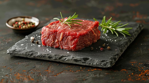 Steak on Slate Cutting Board