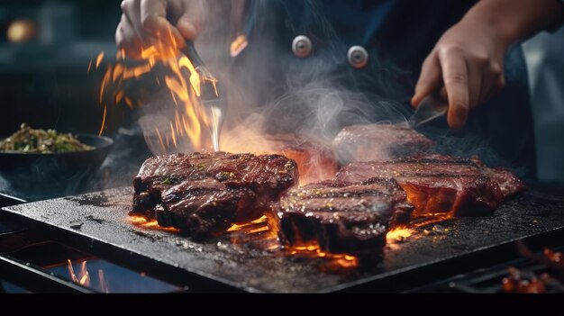 steak voor het menu van het restaurant