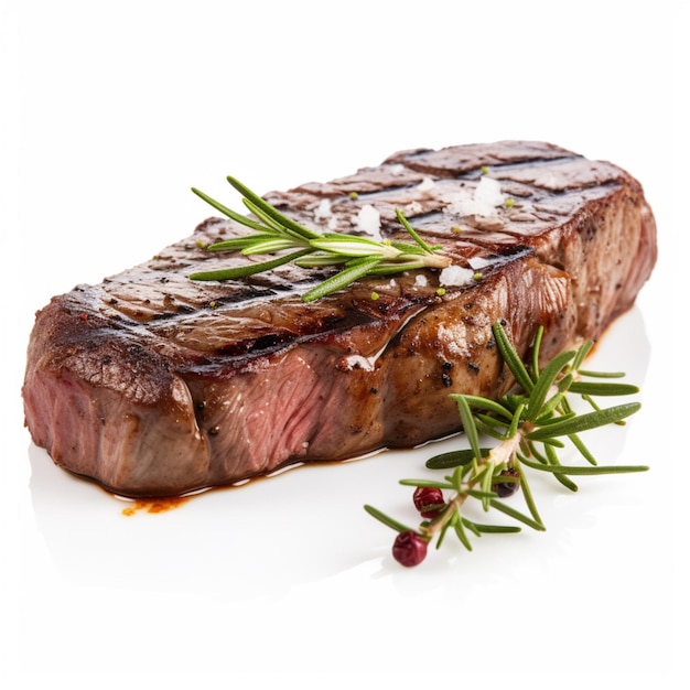 Steak with white background high quality ultra hd