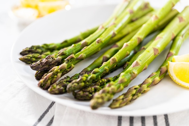 Steam asparagus