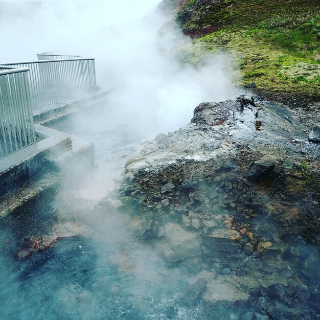 写真 水からの蒸気