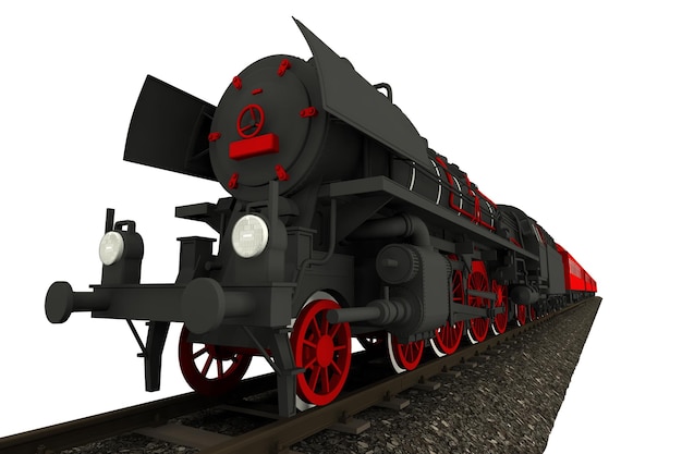 steam locomotive isolated