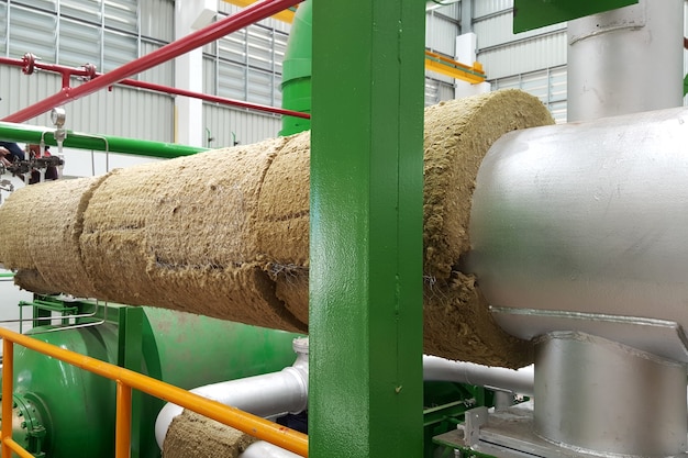 Steam pipe insulation for power plant steam turbine