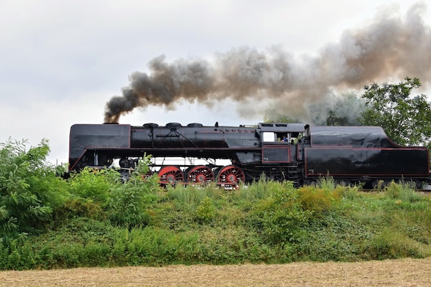 A steam train with the word steam on the front