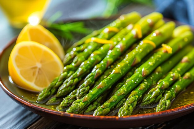 Steamed Asparagus with Lemon and Herbs