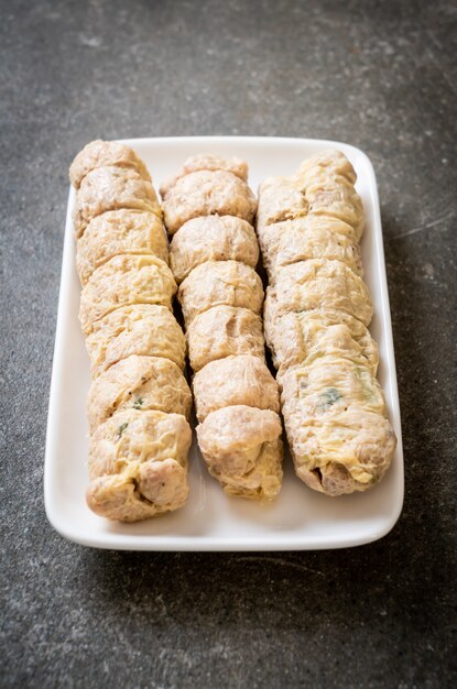 Steamed Crab Meat Roll