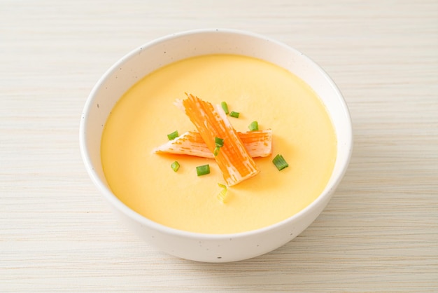 Steamed egg with crab stick