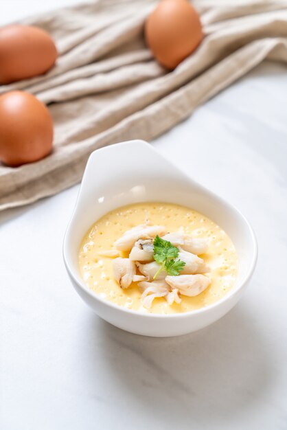 steamed egg with crab