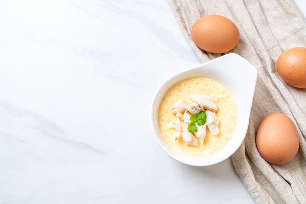 Steamed egg with crab