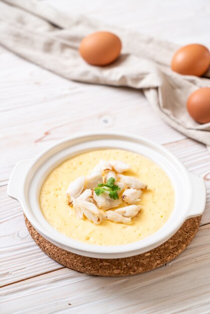 steamed egg with crab