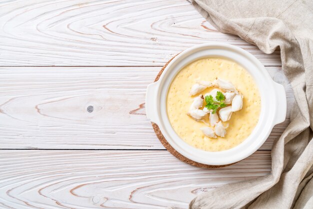 Photo steamed egg with crab