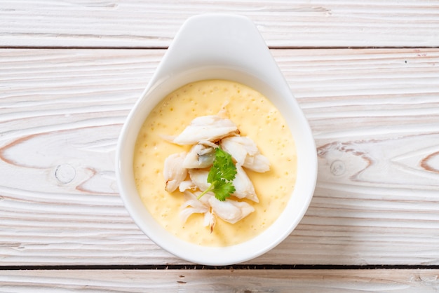 steamed egg with crab