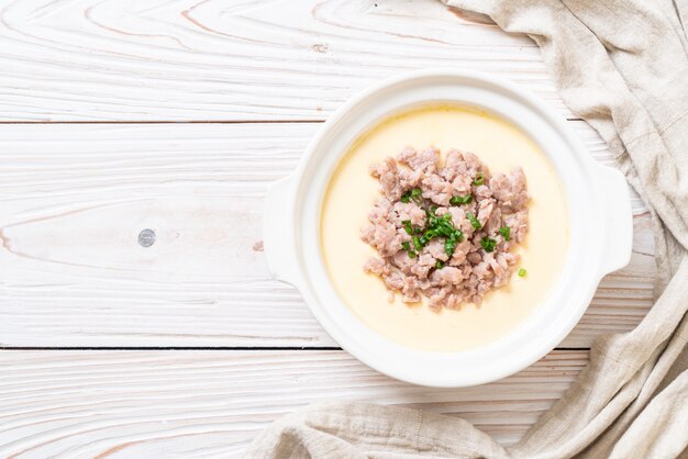 steamed egg with minced pork