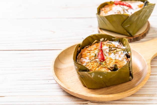 steamed fish with curry paste