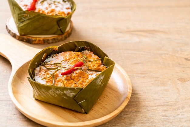 steamed fish with curry paste