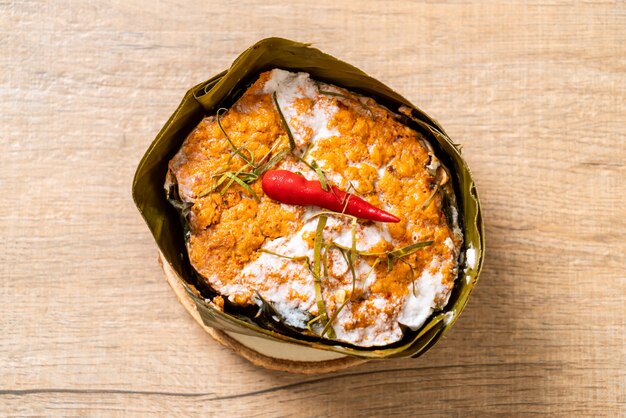 steamed fish with curry paste