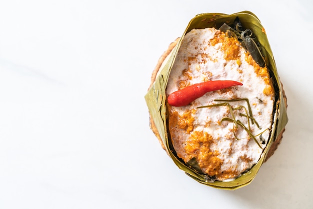 steamed fish with curry paste