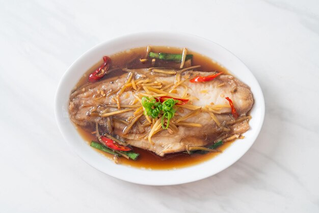 Steamed Fish with Soy Sauce - Asian food style