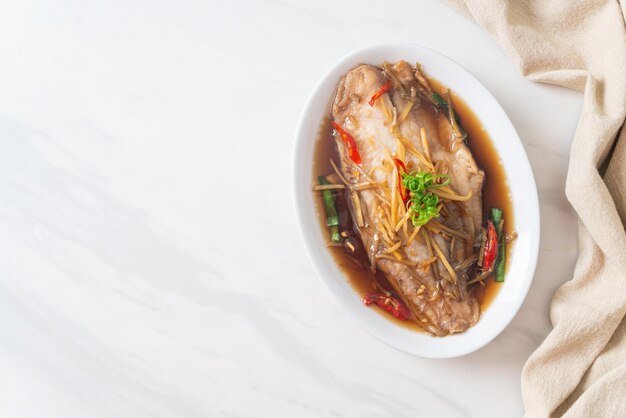 Steamed Fish with Soy Sauce - Asian food style