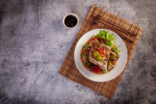 Steamed Grouper with Soy Sauce