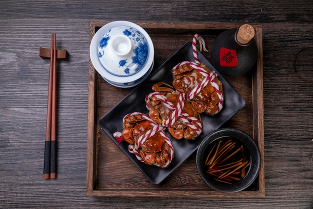 Steamed hairy crab a traditional Chinese cuisine