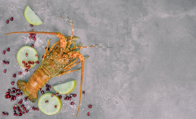 Steamed lobster seafood