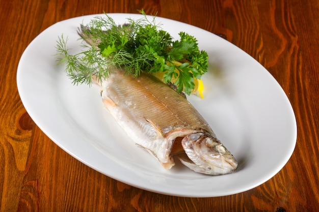 Steamed trout