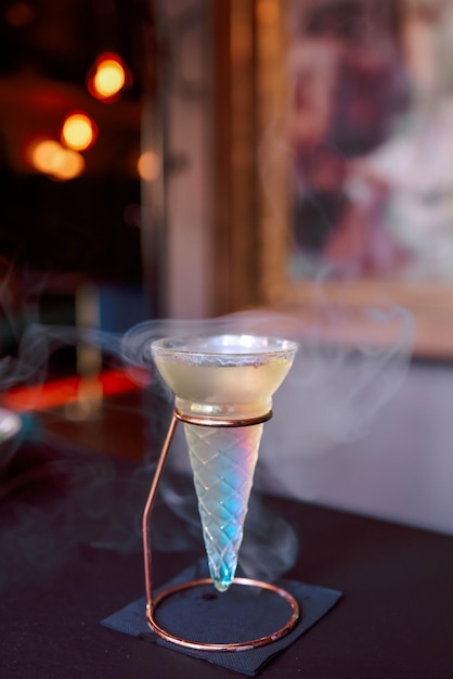 Photo steaming cold exotic drink photo