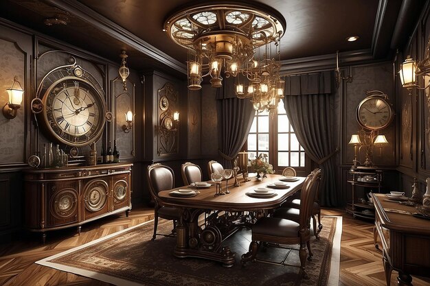 Steampunk Dining Room RetroFuturistic Feast for the Eyes