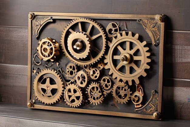 Steampunk Gear Muurkunst