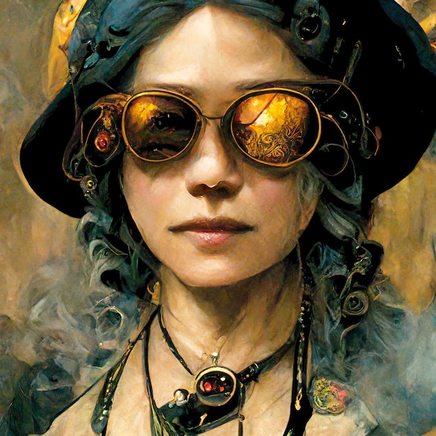 Steampunk girl portrait